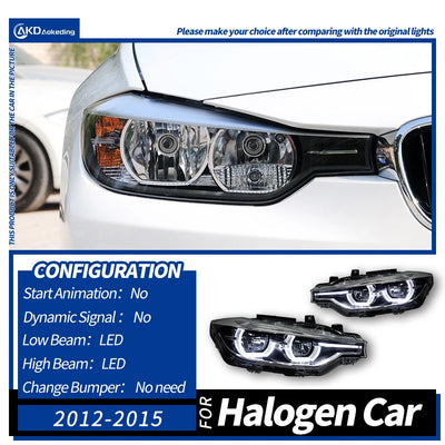 Phares LED BMW Série 3 F30 2012-2019 - détail du montage - Becquet Voiture