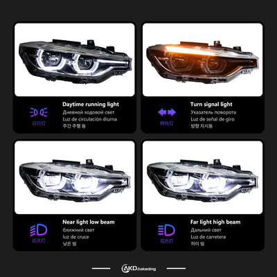 Phares LED BMW Série 3 F30 2012-2019 - vue arrière - Becquet Voiture