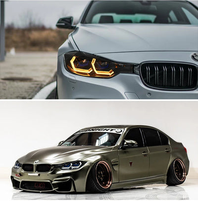 Phares LED BMW Série 3 F30 2013-2018 M Performance - installé sur véhicule - Becquet Voiture