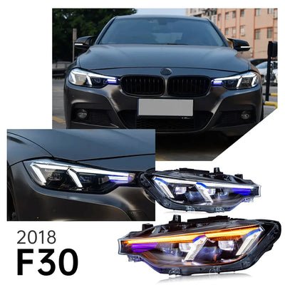 Phares LED BMW Série 3 F30 F35 2012-2018 - vue de face - Becquet Voiture