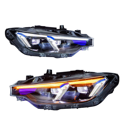 Phares LED BMW Série 3 F30 F35 2012-2018 - vue de trois-quarts - Becquet Voiture