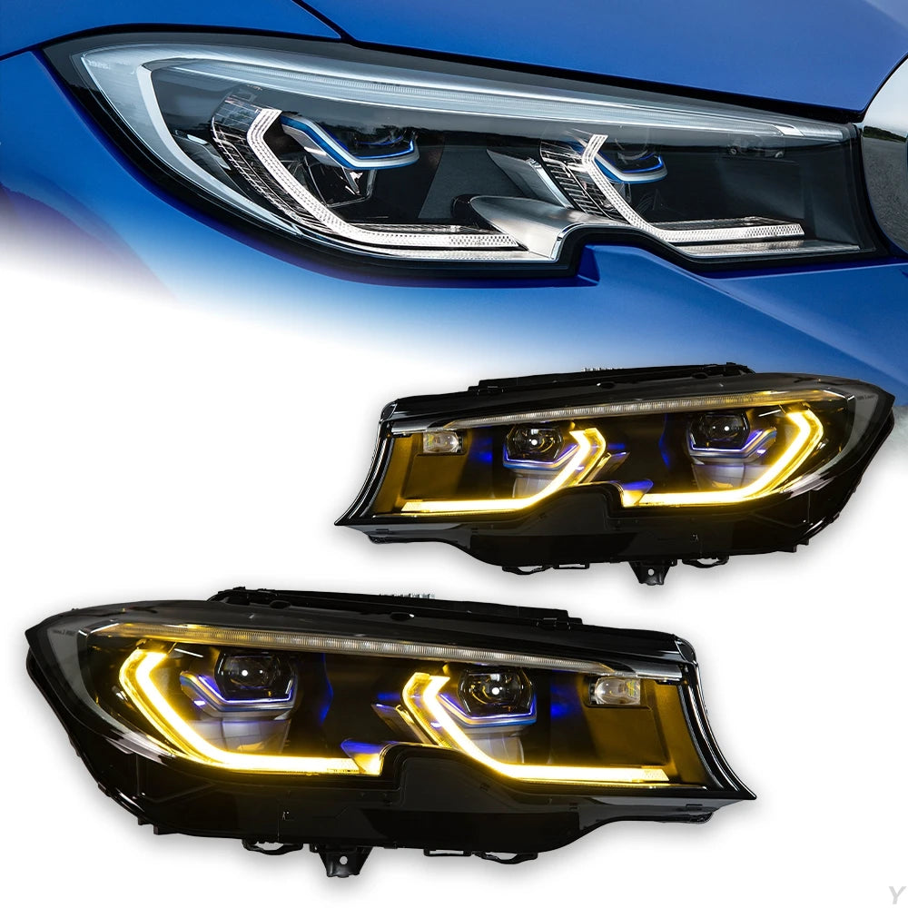 Phares LED BMW Série 3 G20 G28 2018-2021 - vue de face - Becquet Voiture
