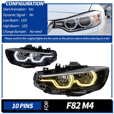 Phares LED BMW Série 4 F32 F33 F36 2012-2020 - détail du montage - Becquet Voiture