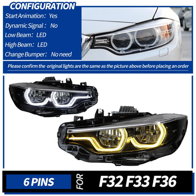 Phares LED BMW Série 4 F32 F33 F36 2012-2020 - en situation - Becquet Voiture