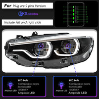 Phares LED BMW Série 4 F32 F33 F36 2012-2020 - vue de dessus - Becquet Voiture