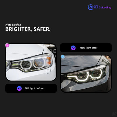 Phares LED BMW Série 4 F32 F33 F36 2012-2020 - vue de profil - Becquet Voiture