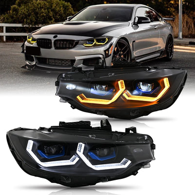 Phares LED BMW Serie 4 F32 F36 F80 2013-2020 - vue de face - Becquet Voiture