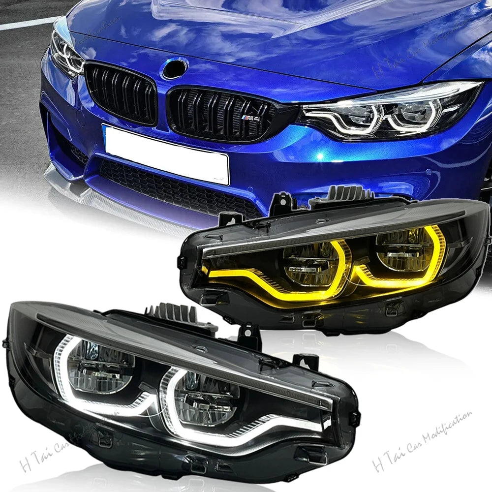 Phares LED BMW Série 4 F32 F82 F36 M4 2013-2020 - vue de face - Becquet Voiture