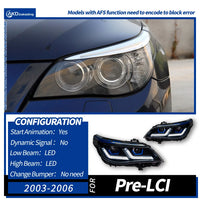 Phares LED BMW Série 5 E60 2003-2010 - vue de face 2 - Becquet Voiture