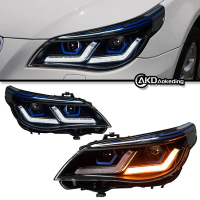 Phares LED BMW Série 5 E60 2003-2010 - vue de profil - Becquet Voiture