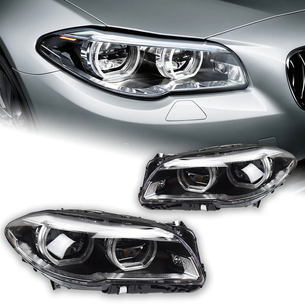 Phares LED BMW Série 5 F10 F11 2010-2017 - vue de face - Becquet Voiture