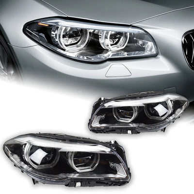 Phares LED BMW Série 5 F10 F11 2010-2017 - vue de face - Becquet Voiture