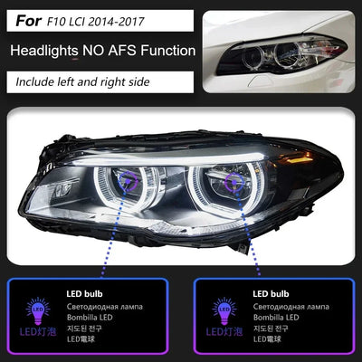 Phares LED BMW Série 5 F10 F18 2010-2017 (réf. 3) - détail du montage - Becquet Voiture