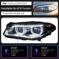 Phares LED BMW Série 5 F10 F18 2010-2017 (réf. 3) - en situation - Becquet Voiture