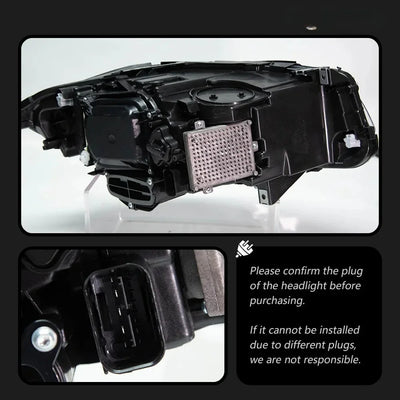Phares LED BMW Série 5 F10 F18 2010-2017 (réf. 3) - installé sur véhicule - Becquet Voiture