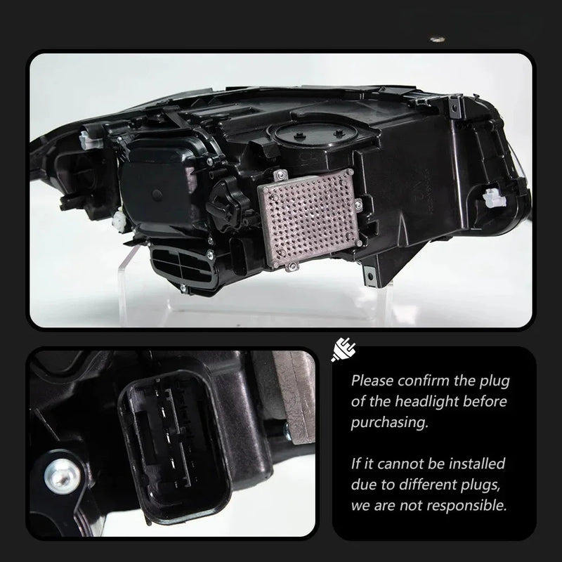 Phares LED BMW Série 5 F10 F18 2010-2017 (réf. 3) - installé sur véhicule - Becquet Voiture