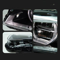 Phares LED BMW Série 5 F10 F18 2010-2017 (réf. 3) - vue de trois-quarts - Becquet Voiture