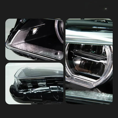 Phares LED BMW Série 5 F10 F18 2010-2017 (réf. 3) - vue de trois-quarts - Becquet Voiture