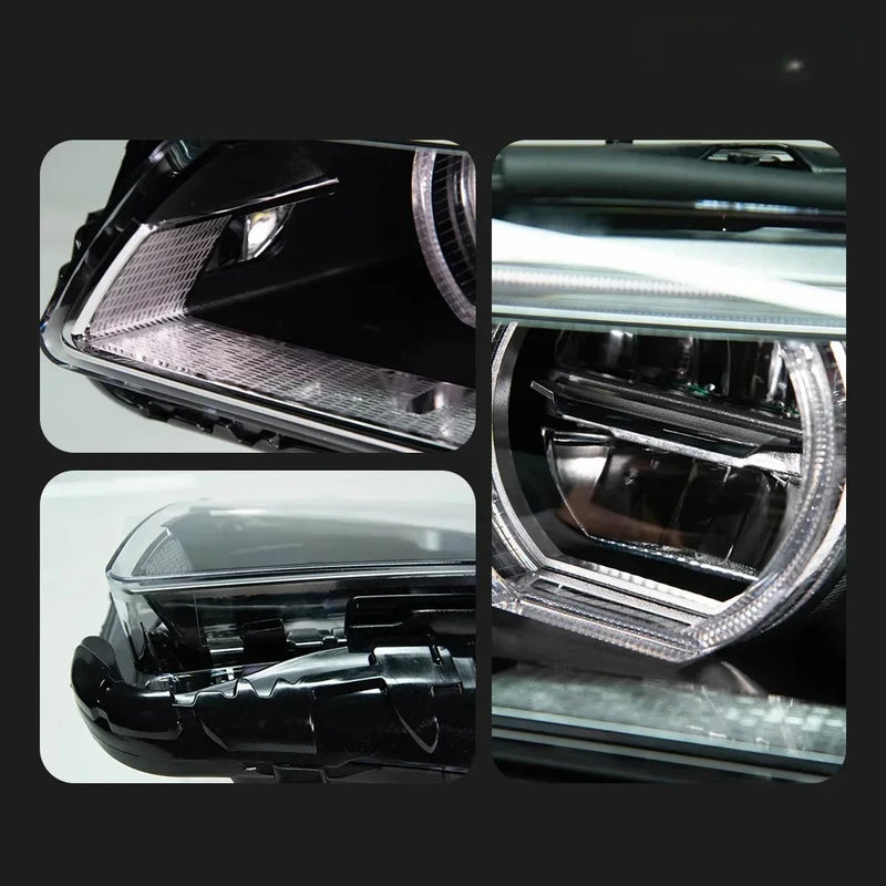 Phares LED BMW Série 5 F10 F18 2010-2017 (réf. 3) - vue de trois-quarts - Becquet Voiture