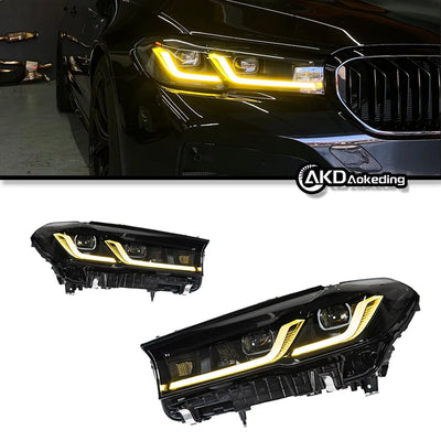 Phares LED BMW Série 5 G30 2018-2023 - vue de face - Becquet Voiture
