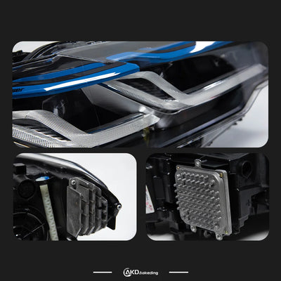 Phares LED BMW Série 5 G30 525i 530i 2018-2020 - packshot studio - Becquet Voiture