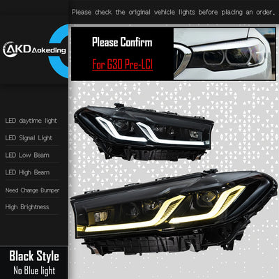 Phares LED BMW Série 5 G30 G31 2017-2022 - en situation - Becquet Voiture
