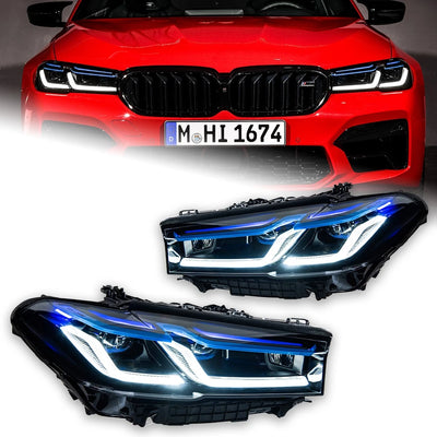 Phares LED BMW Série 5 G30 G31 2017-2022 - vue de face - Becquet Voiture