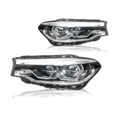 Phares LED BMW Série 5 G30 G38 2017-2020 - installé sur véhicule - Becquet Voiture