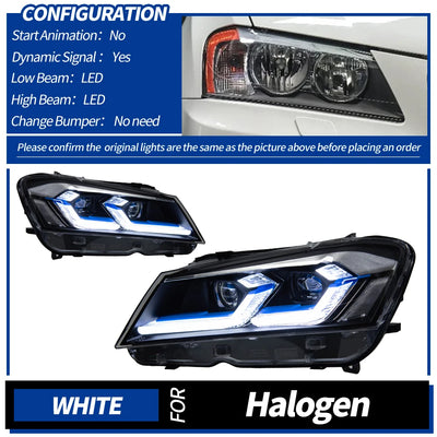 Phares LED BMW X3 F25 2010-2013 - détail du montage - Becquet Voiture
