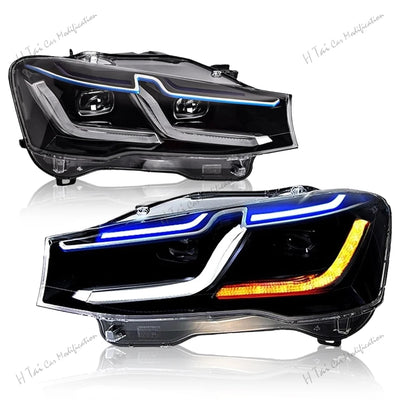 Phares LED BMW X3 F25 X4 F26 2010-2017 - détail du montage - Becquet Voiture
