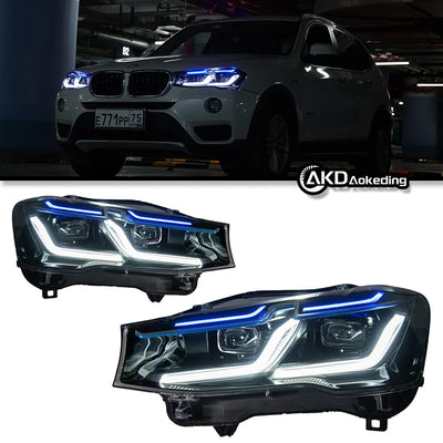 Phares LED BMW X3 F25 X4 F26 2014-2017 - packshot studio - Becquet Voiture
