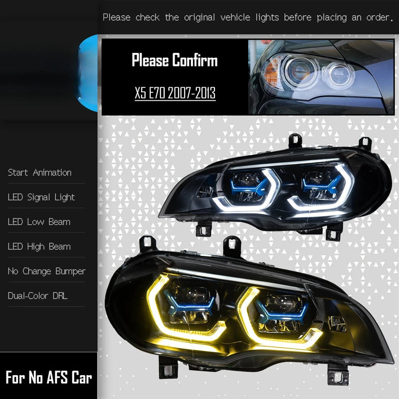 Phares LED BMW X5 E70 2007-2013 - détail du montage - Becquet Voiture