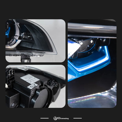 Phares LED BMW X5 E70 2007-2013 - installé sur véhicule - Becquet Voiture