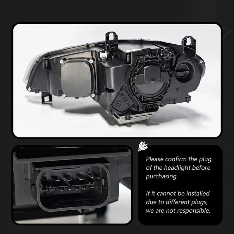 BMW X5 E70 2007-2013 LED Headlights Hella SG H7 Lens - fitted on vehicle - Becquet Voiture