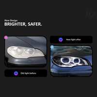 BMW X5 E70 2007-2013 LED Headlights Hella SG H7 Lens - rear view - Becquet Voiture