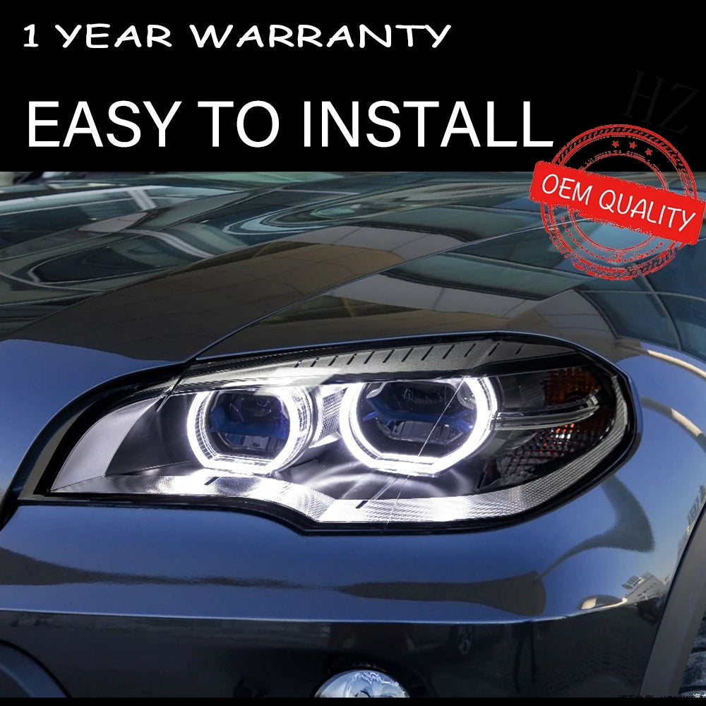 Phares LED BMW X5 E70 2007-2013 (réf. 2) - vue de face - Becquet Voiture