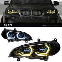 Phares LED BMW X5 E70 2007-2013 - vue de face - Becquet Voiture