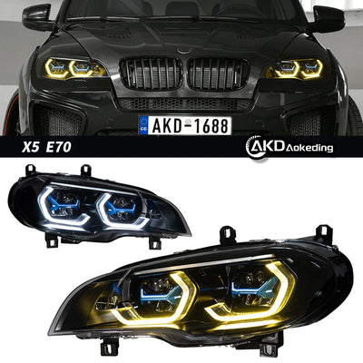 Phares LED BMW X5 E70 2007-2013 - vue de face - Becquet Voiture