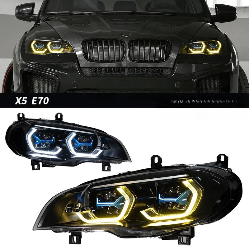 Phares LED BMW X5 E70 2007-2013 - vue de face - Becquet Voiture