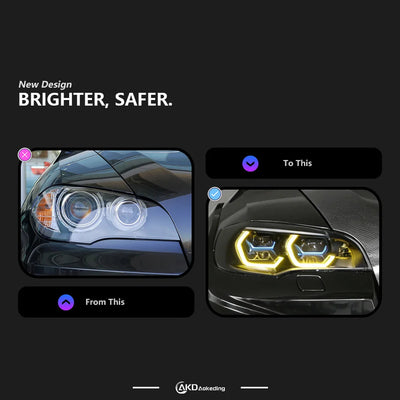 Phares LED BMW X5 E70 2007-2013 - vue de profil - Becquet Voiture