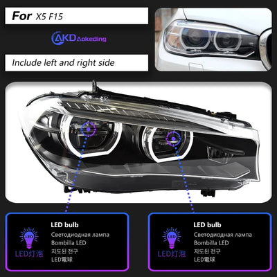 Phares LED BMW X5 F15 X6 F16 2014-2018 - détail du montage - Becquet Voiture