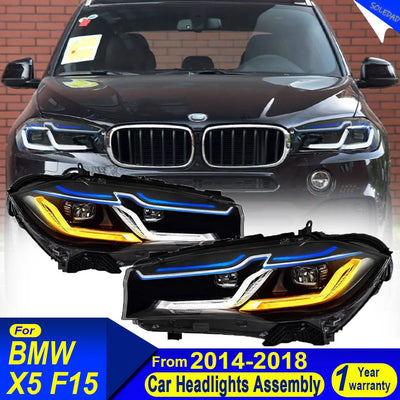 Phares LED BMW X5 F15 X6 F16 2014-2018 (réf. 2) - vue de profil - Becquet Voiture