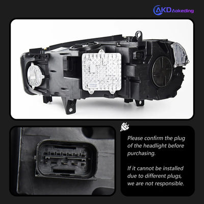 Phares LED BMW X5 F15 X6 F16 2014-2018 - vue de trois-quarts - Becquet Voiture
