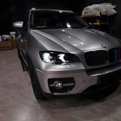 Phares LED BMW X6 E71 2008-2013 Lentille Projecteur M Performance - vue de face - Becquet Voiture