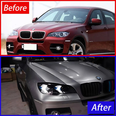 Phares LED BMW X6 E71 2008-2013 Lentille Projecteur M Performance - vue de profil - Becquet Voiture