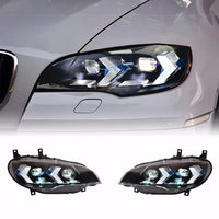 Phares LED BMW X6 E71 2008-2013 Lentille Projecteur M Performance - vue de trois-quarts - Becquet Voiture