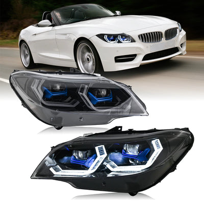 Phares LED BMW Z4 E89 2009-2016 Animation Démarrage Séquentiel - vue de face - Becquet Voiture