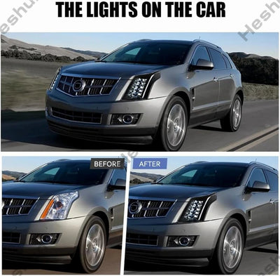 Phares LED Cadillac SRX 2010-2016 - vue de profil - Becquet Voiture