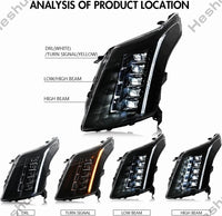 Phares LED Cadillac SRX 2010-2016 - vue de trois-quarts - Becquet Voiture