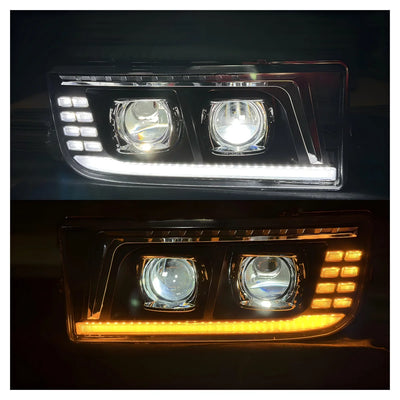 Phares LED Camion Mercedes Actros Axor 24V - installé sur véhicule - Becquet Voiture